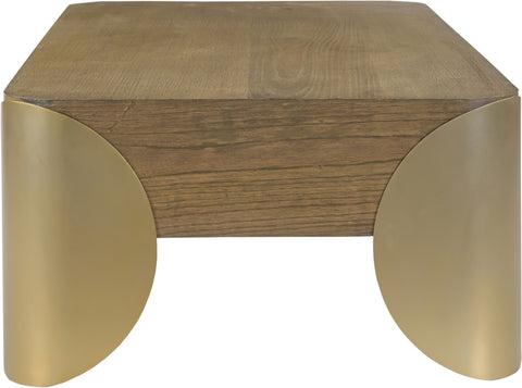 Paloma Brown Oak Wood And Iron Coffee Table, 1 Piece