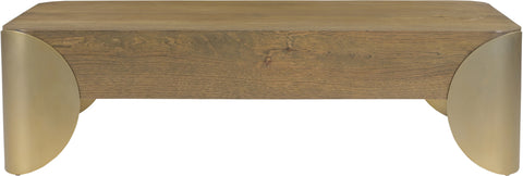Paloma Brown Oak Wood And Iron Coffee Table, 1 Piece
