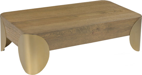 Paloma Brown Oak Wood And Iron Coffee Table, 1 Piece