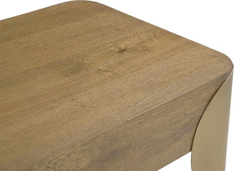 Paloma Brown Oak Wood And Iron Coffee Table, 1 Piece