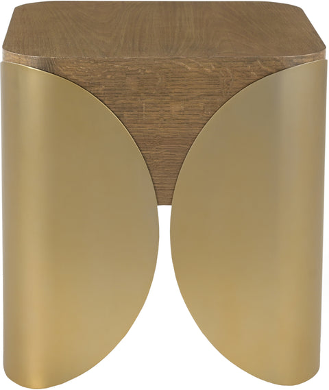 Paloma Brown Oak Wood And Iron End Table, 1 Piece
