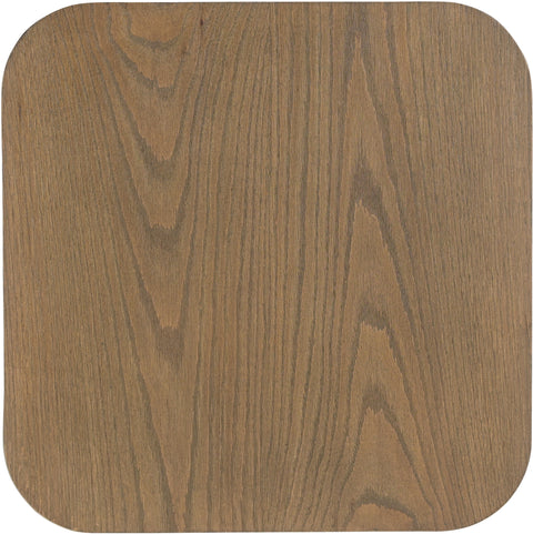 Paloma Brown Oak Wood And Iron End Table, 1 Piece