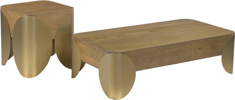 Paloma Brown Oak Wood And Iron End Table, 1 Piece