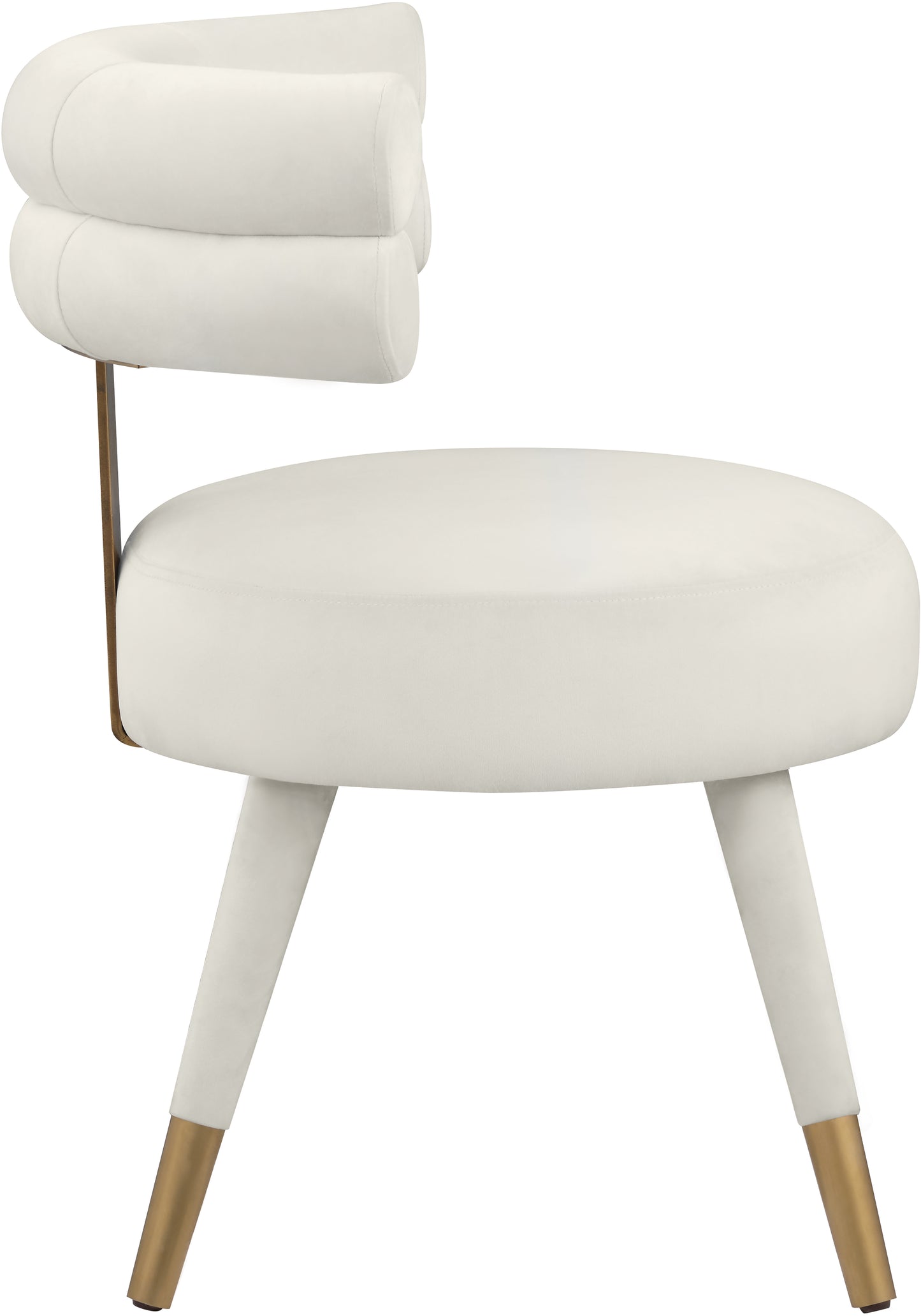 burton cream velvet dining chair c