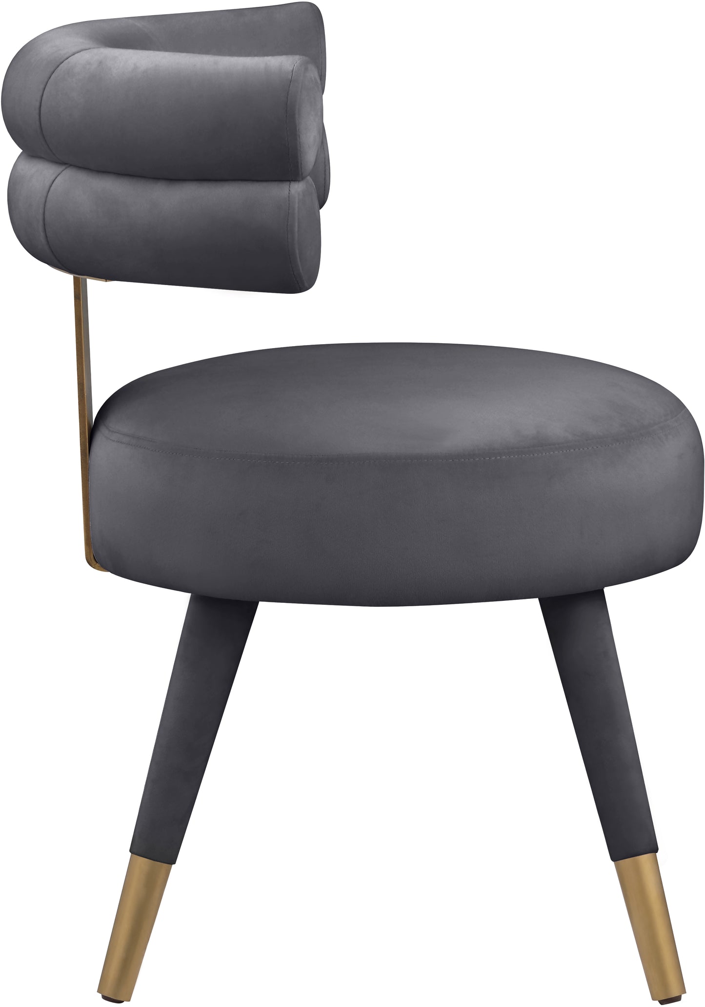 burton grey velvet dining chair c