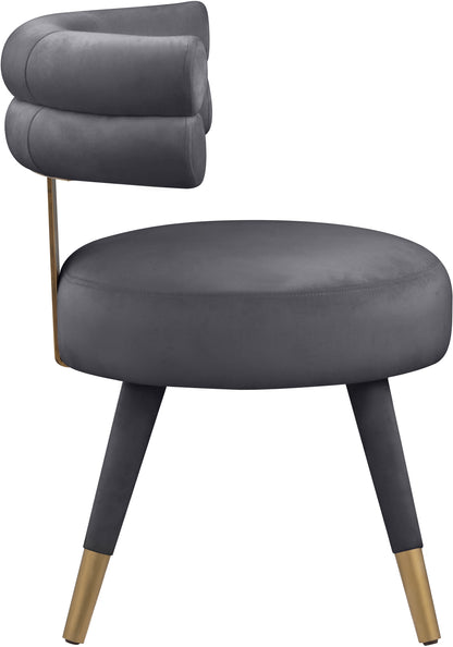 Burton Grey Velvet Dining Chair C