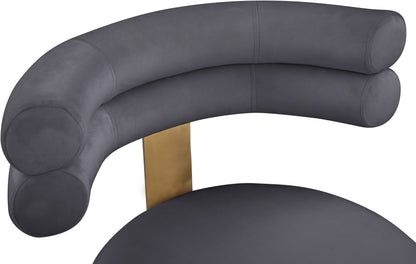 Burton Grey Velvet Dining Chair C