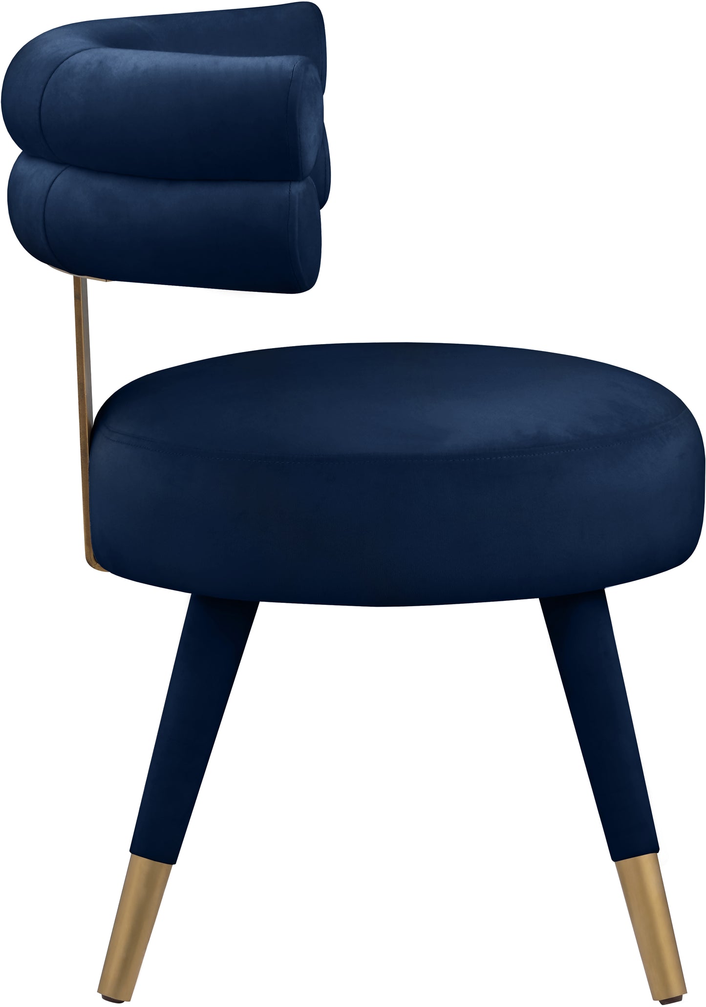 burton navy velvet dining chair c