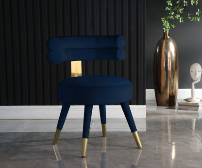 Burton Navy Velvet Dining Chair C