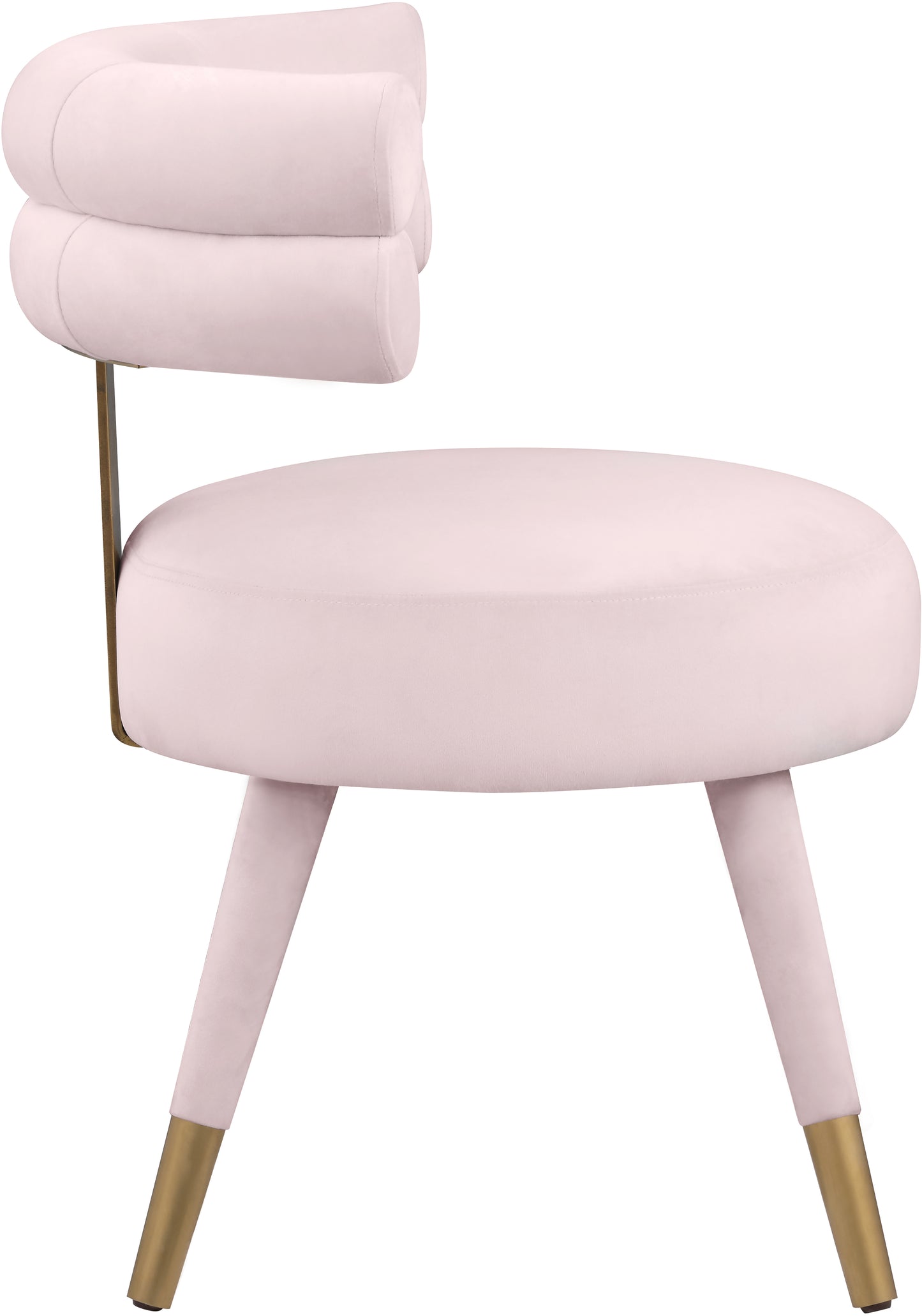 burton pink velvet dining chair c