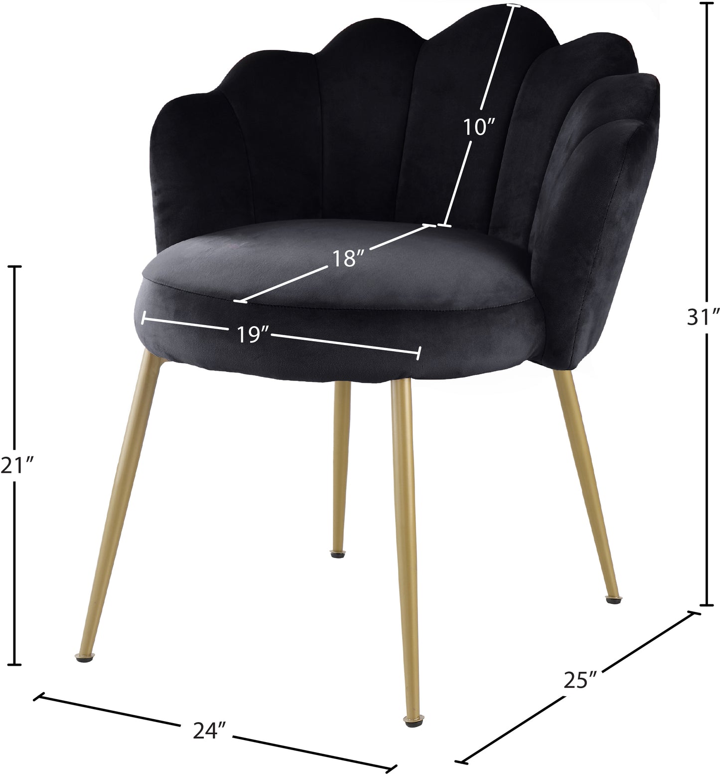 etro black velvet dining chair c