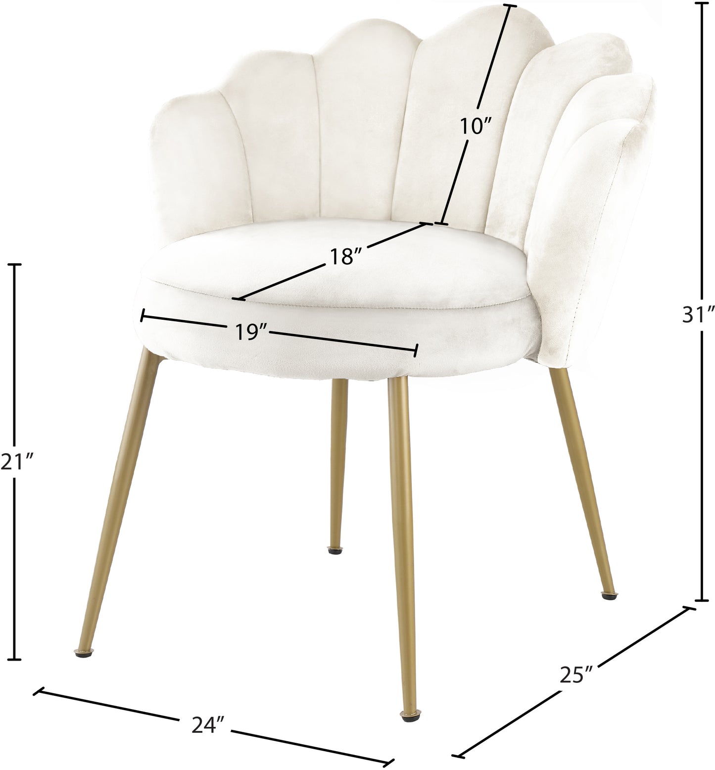 etro cream velvet dining chair c