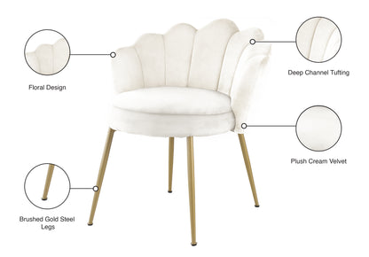 Etro Cream Velvet Dining Chair C