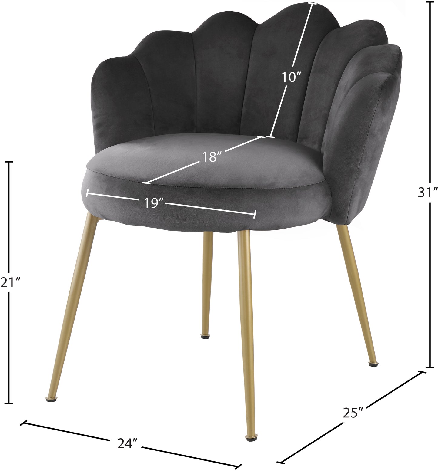 etro grey velvet dining chair c