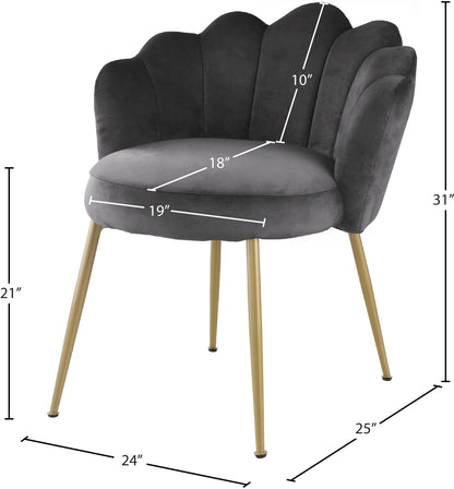 Etro Grey Velvet Dining Chair C