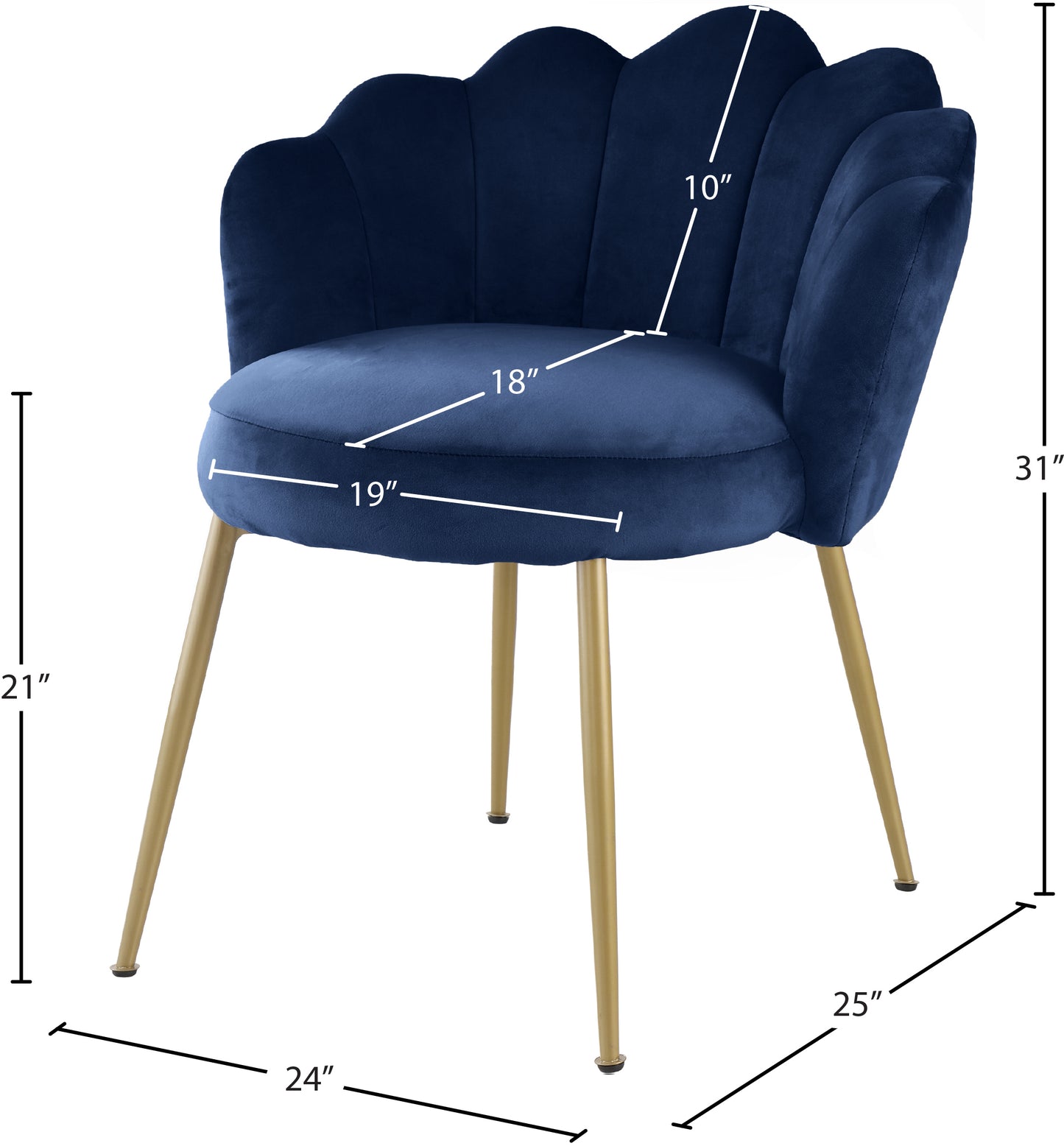 etro navy velvet dining chair c