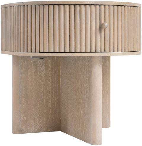 Indie 23.75" Natural Acacia Veneer And Solid Wood Nightstand, 1 Piece