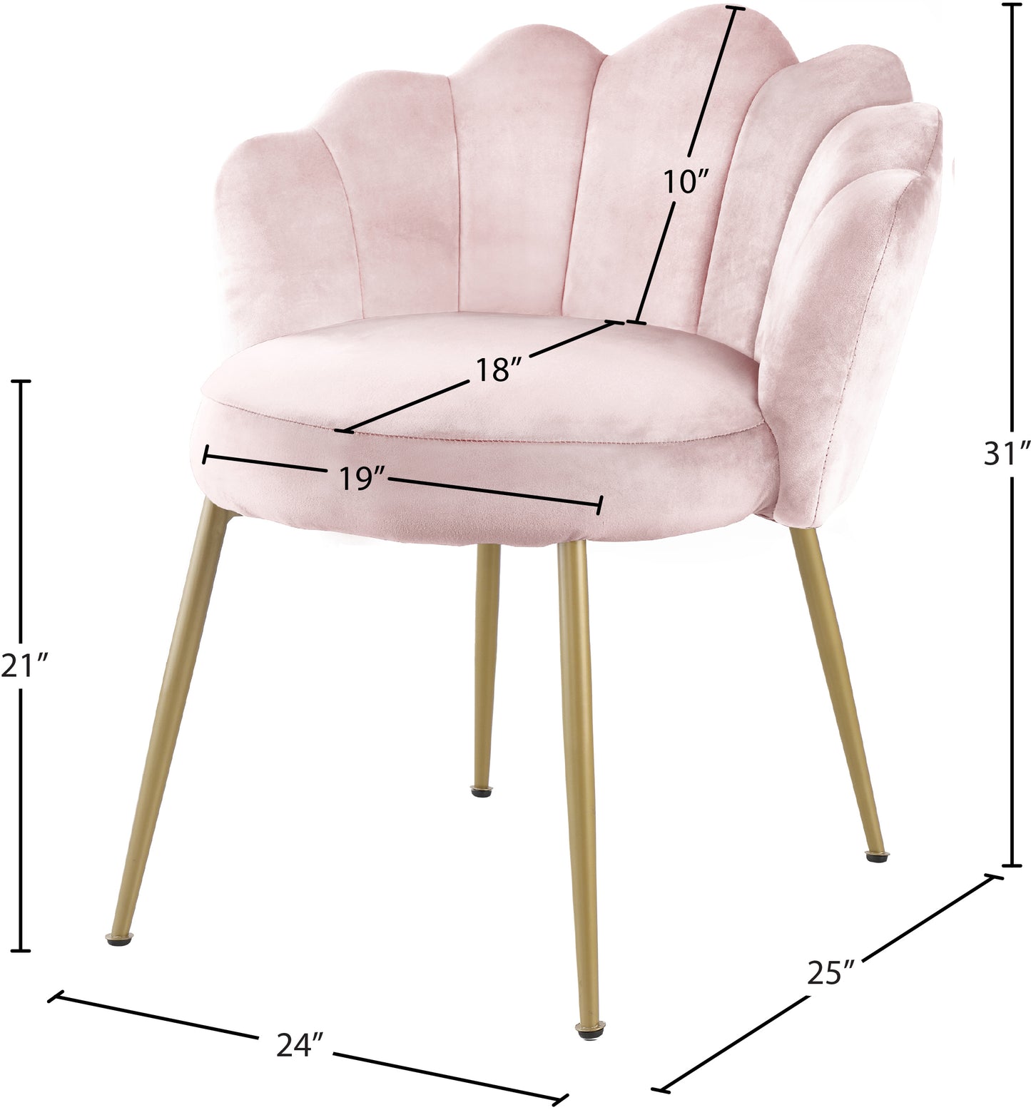 etro pink velvet dining chair c