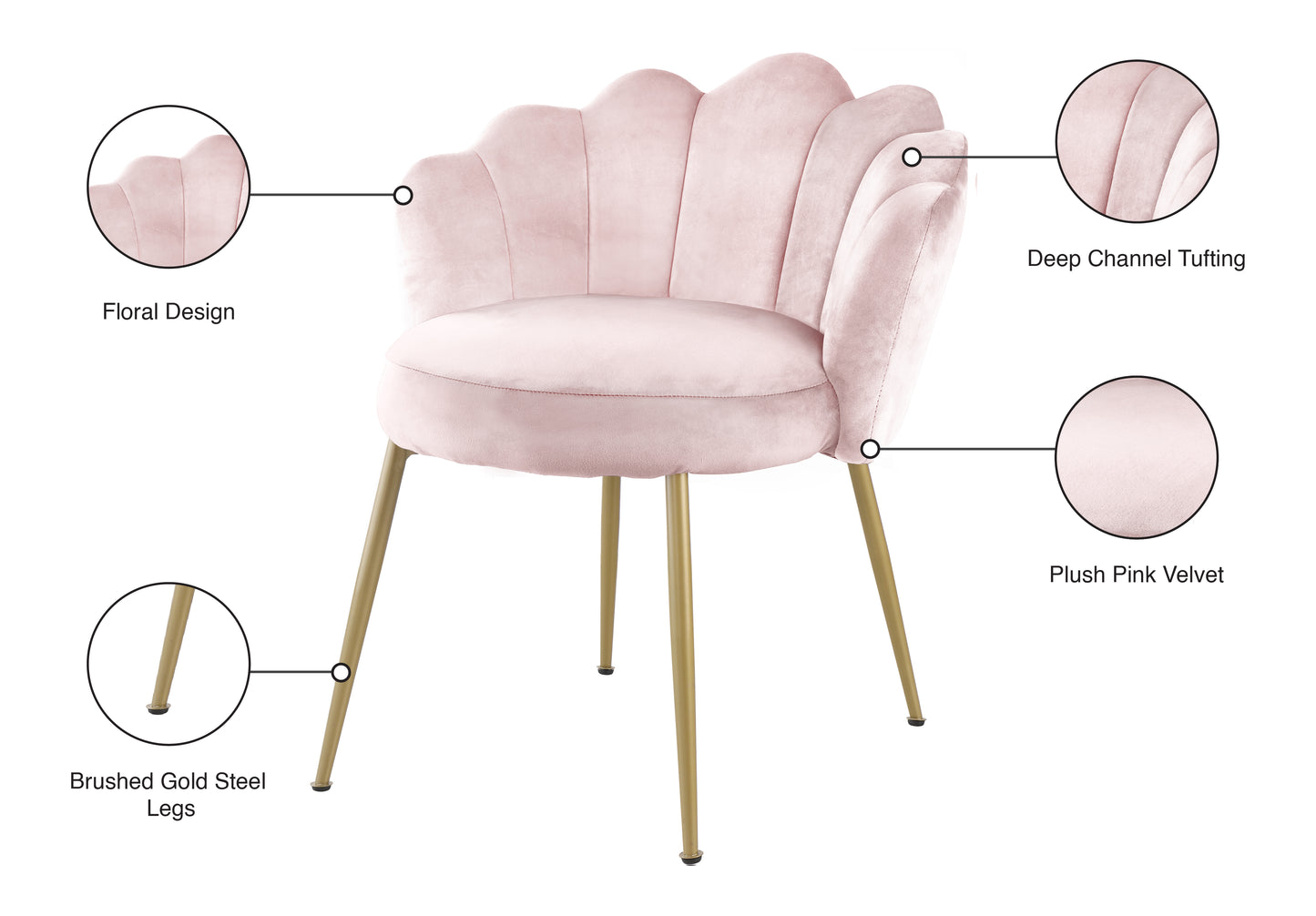 etro pink velvet dining chair c