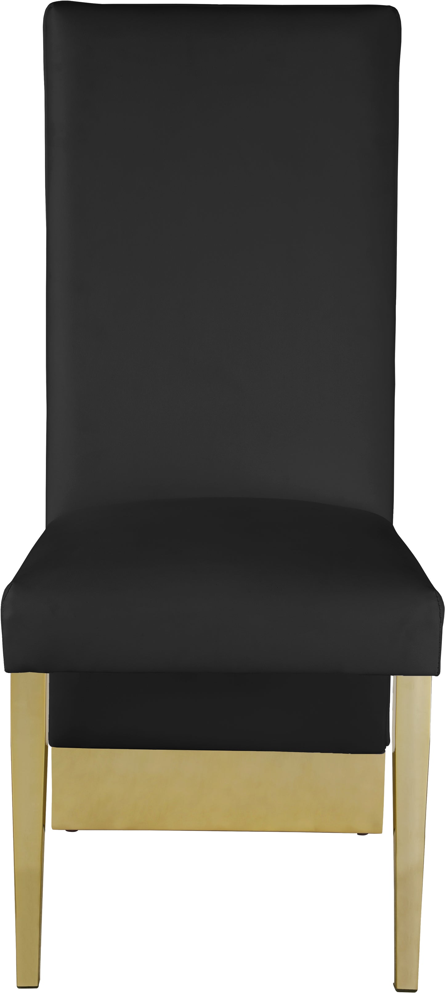 bloom black vegan leather dining chair