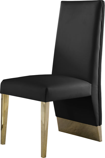 Bloom Black Vegan Leather Dining Chair