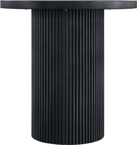 Willow 36" Black Oak Veneer And Solid Wood Counter Height Table, 1 Piece