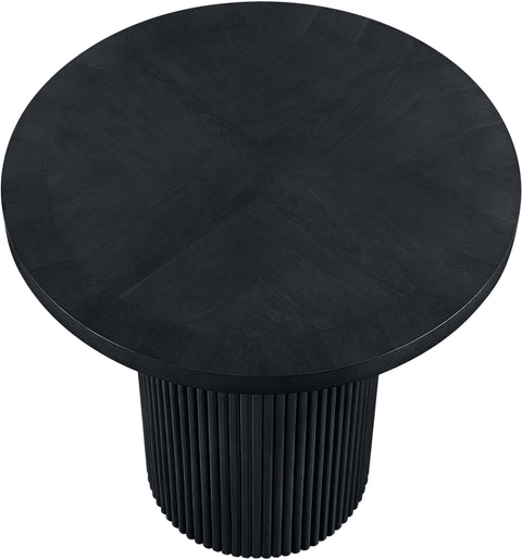 Willow 36" Black Oak Veneer And Solid Wood Counter Height Table, 1 Piece