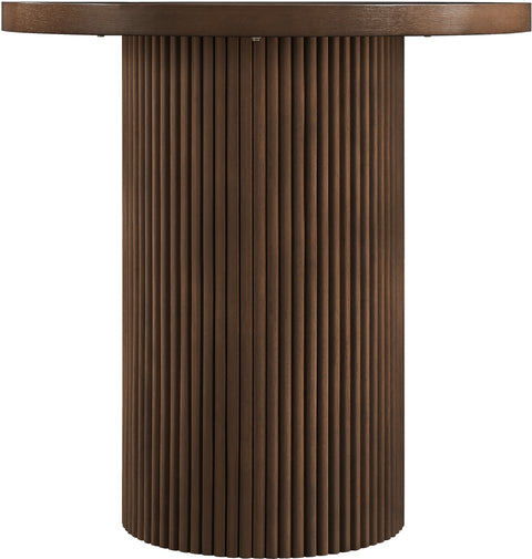 Willow 36" Brown Oak Veneer And Solid Wood Counter Height Table, 1 Piece