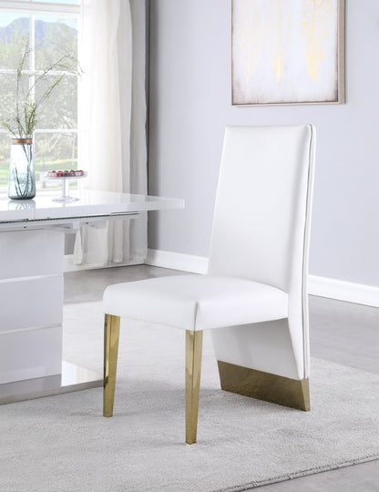 Bloom White Vegan Leather Dining Chair