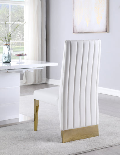 Bloom White Vegan Leather Dining Chair