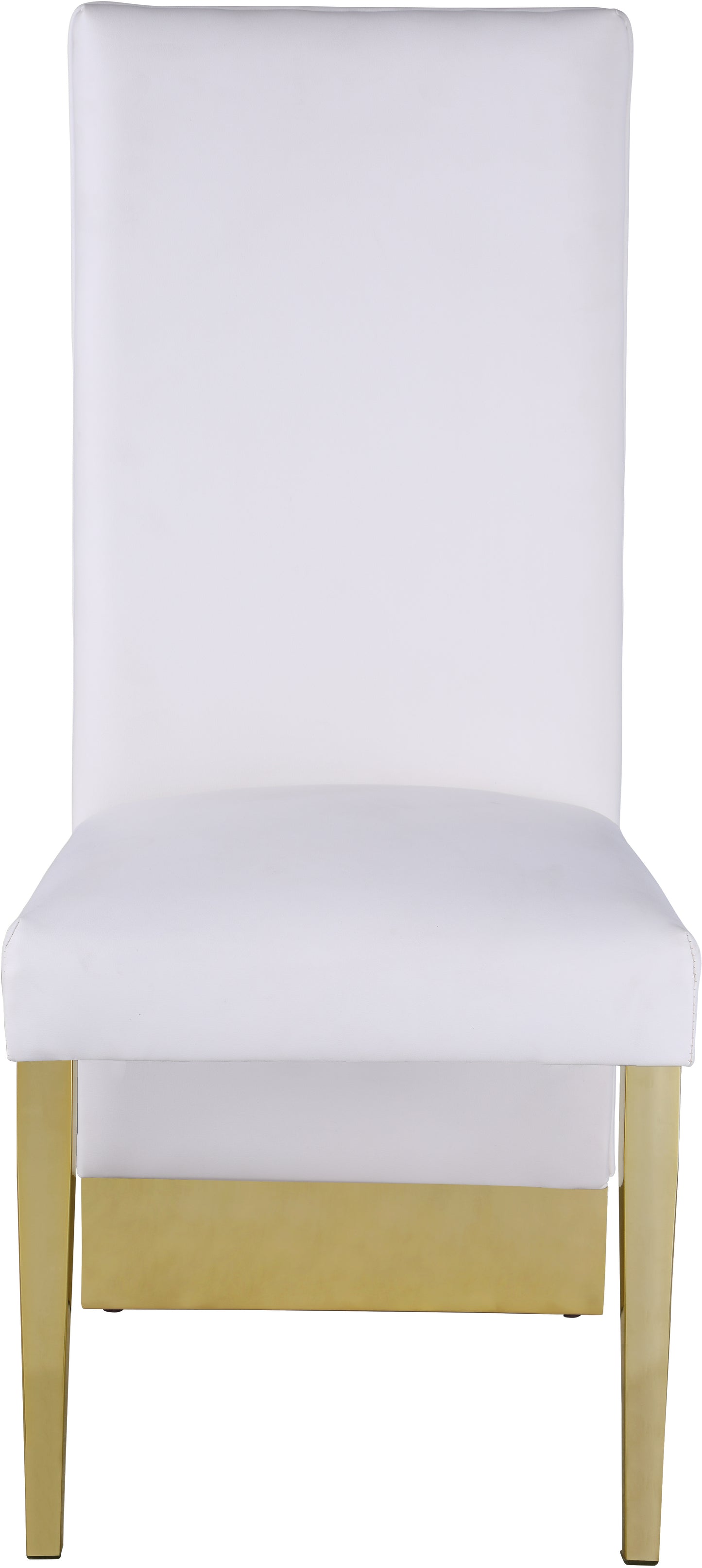 bloom white vegan leather dining chair