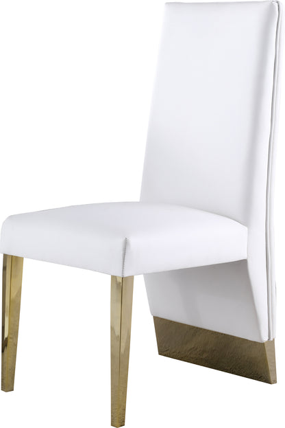 Abigail White Faux Leather Dining Chair C