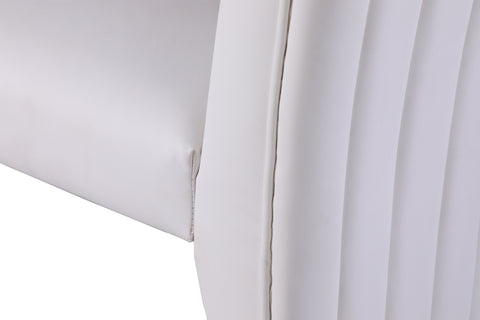 Bloom White Vegan Leather Dining Chair