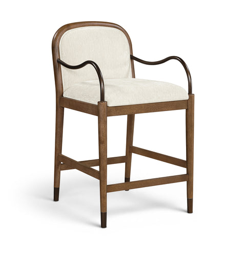 Harper Cream Fabric Upholstered Counter Stool, 1 Piece