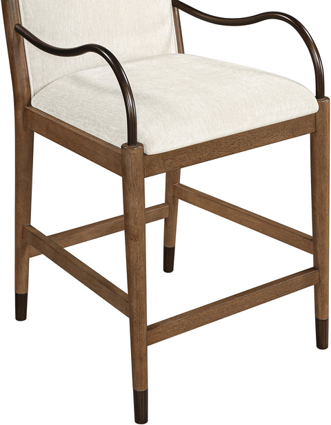 Harper Cream Fabric Upholstered Counter Stool, 1 Piece