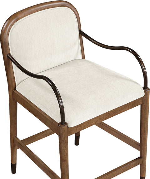 Harper Cream Fabric Upholstered Counter Stool, 1 Piece