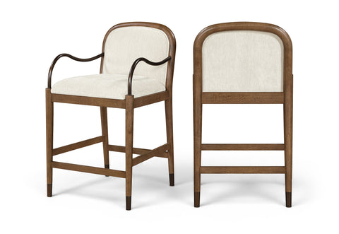 Harper Cream Fabric Upholstered Counter Stool, 1 Piece