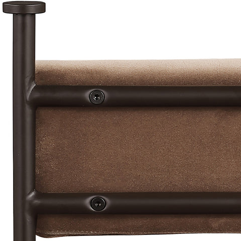Camden Brown Velvet Performance Fabric Upholstered Counter Stool, 2-Piece