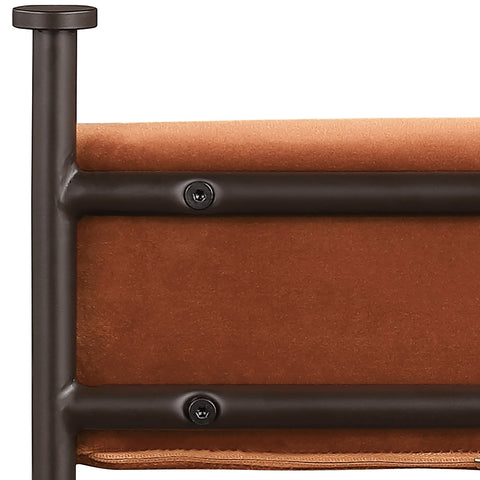 Camden Cognac Velvet Performance Fabric Upholstered Counter Stool, 2-Piece