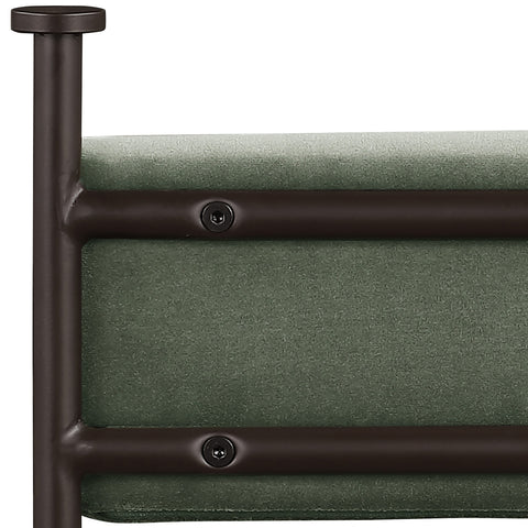Camden Green Velvet Performance Fabric Upholstered Counter Stool, 2-Piece