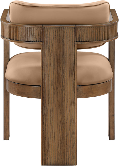 Amara Tan Vegan Leather Upholstered Dining Chair, 2-Piece (Style 2)