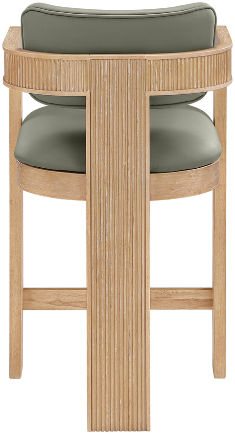 Amara Olive Vegan Leather Upholstered Counter Stool, 1 Piece