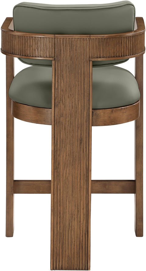 Amara Olive Vegan Leather Upholstered Counter Stool, 1 Piece (Style 3)