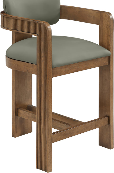 Amara Olive Vegan Leather Upholstered Counter Stool, 1 Piece (Style 3)