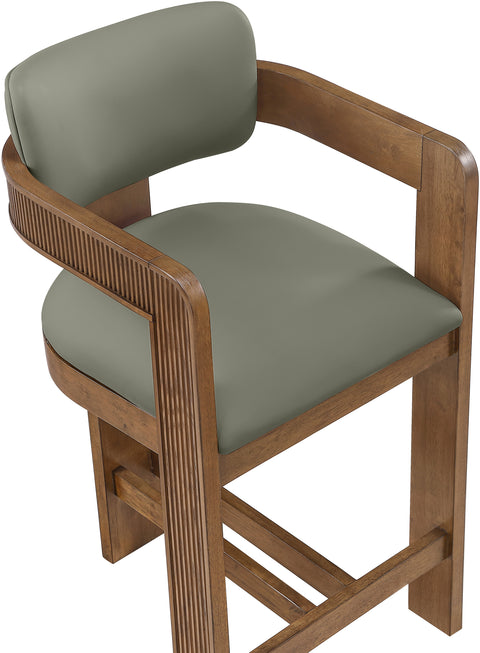 Amara Olive Vegan Leather Upholstered Counter Stool, 1 Piece (Style 3)