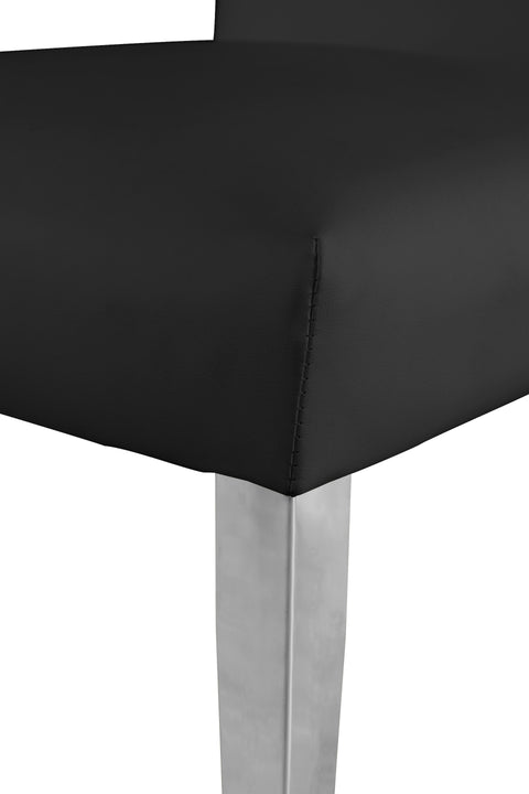 Abigail Black Faux Leather Dining Chair C