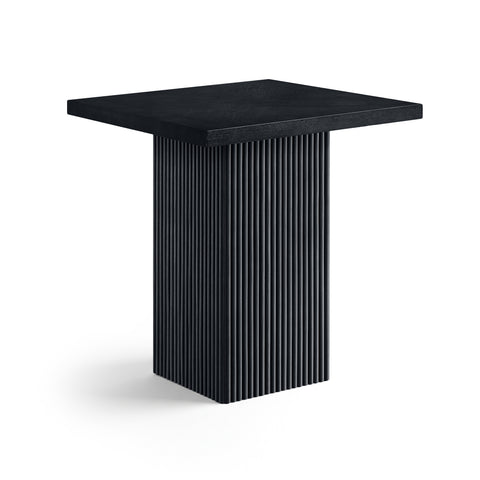 Willow 32" Black Oak Veneer And Solid Wood Counter Height Table, 1 Piece