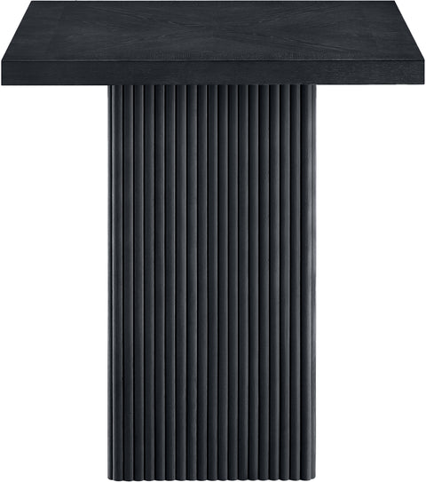 Willow 32" Black Oak Veneer And Solid Wood Counter Height Table, 1 Piece