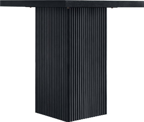 Willow 32" Black Oak Veneer And Solid Wood Counter Height Table, 1 Piece