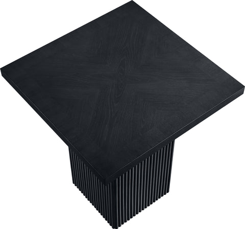 Willow 32" Black Oak Veneer And Solid Wood Counter Height Table, 1 Piece